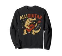 Funny Alligator Guitar Music Pun Animal Acoustic Joke Item Felpa