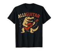 Funny Alligator Guitar Music Pun Animal Acoustic Joke Item Maglietta
