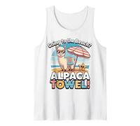 Funny Alpaca Going To The Beach - Alpaca Towel Vacation Canotta