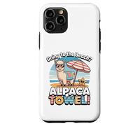 Funny Alpaca Going To The Beach - Alpaca Towel Vacation Custodia per iPhone 11 Pro
