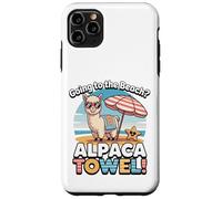 Funny Alpaca Going To The Beach - Alpaca Towel Vacation Custodia per iPhone 11 Pro Max