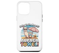 Funny Alpaca Going To The Beach - Alpaca Towel Vacation Custodia per iPhone 12 Pro Max