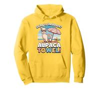 Funny Alpaca Going To The Beach - Alpaca Towel Vacation Felpa con Cappuccio