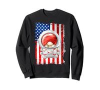 Funny American Flag Themed Grumpy GNOME for Men Space Lovers Felpa