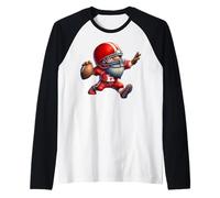 Funny American Football Gnome Graphic For Football Season Maglia con Maniche Raglan