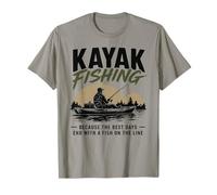 Funny Angler Best Days Kayak Pesca Maglietta