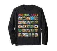 Funny Animal Alphabet A-Z ABCs Learning Letters for Kids Maglia a Manica