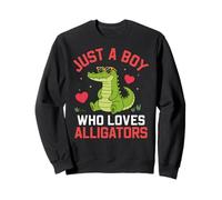 Funny Animal Crocodile, Just a Boy Who Loves Alligators Felpa