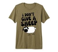 Funny Animal Lover Lamb Pun I Don't Give a Sheep Maglietta Premium