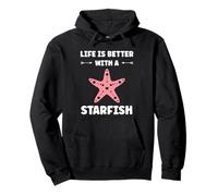 Funny Animal Ocean Life is Better with a Starfish Felpa con Cappuccio