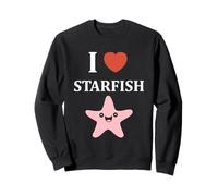 Funny Animal Ocean Minimalist Simple i Love Starfish Felpa
