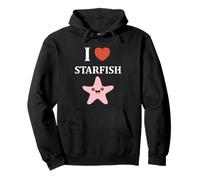 Funny Animal Ocean Minimalist Simple i Love Starfish Felpa con Cappuccio