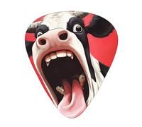 Funny Animals - 12 plettri per chitarra, spessore 0,46 mm/0,71 mm/0,96 mm, con custodia, per chitarra acustica-elettrica, ukulele, basso