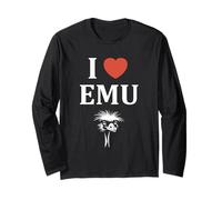 Funny Animals Emus Minimalist Bird Simple i Love Emu Maglia a Manica