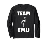 Funny Animals Emus Minimalist Bird Simple Team Emu Maglia a Manica