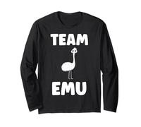 Funny Animals Emus Minimalist Bird Simple Team Emu Maglia a Manica
