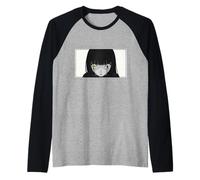 Funny Anime Manga Shock Moment Girl Meme Maglia con Maniche Raglan