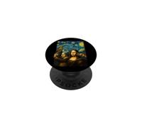 Funny Art Selfie Mona Lisa Girl Orecchini di perle Urlo PopSockets PopGrip Adesivo