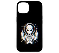 Funny Astronaut Alien Flipping Middle Finger Custodia per iPhone 13