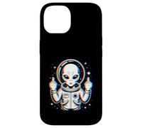 Funny Astronaut Alien Flipping Middle Finger Custodia per iPhone 14