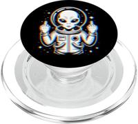 Funny Astronaut Alien Flipping Middle Finger PopSockets PopGrip per MagSafe