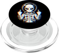 Funny Astronaut Alien Flipping Middle Finger PopSockets PopGrip per MagSafe