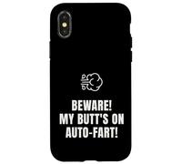 Funny Auto-Fart Humor Tee Novelty Christmas 2025 Gag Saying Custodia per iPhone X/XS