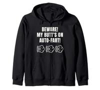 Funny Auto-Fart Humor Tee Novelty Christmas 2025 Gag Saying Felpa con Cappuccio