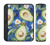 Funny Avocado Fruit Royal Blue 2 pz seggiolino auto Strap Covers Protegge il collo e le spalle per Airplane Protector para cinturón de carro