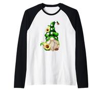Funny Avocado GNOME for Xmas Matching Couple & Vegetarian Maglia con Maniche Raglan