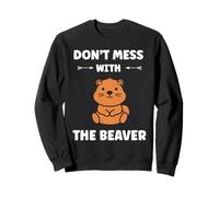 Funny Baby Beavers Minimalist Cute Don't mess with Beaver Felpa