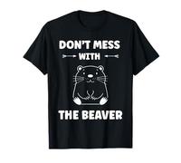 Funny Baby Beavers Minimalist Cute Don't mess with Beaver Maglietta