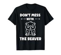 Funny Baby Beavers Minimalist Cute Don't mess with Beaver Maglietta