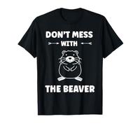 Funny Baby Beavers Minimalist Cute Don't mess with Beaver Maglietta