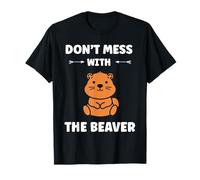 Funny Baby Beavers Minimalist Cute Don't mess with Beaver Maglietta