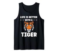 Funny baby cute tigers quote Life better with tiger Canotta