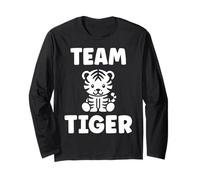 Funny baby cute tigers quote Team tiger Maglia a Manica