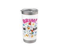 Funny Back To School Duck Bruh We Back First Day Kids Bicchiere termico in acciaio inox doppia parete