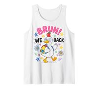 Funny Back To School Duck Bruh We Back First Day Kids Canotta