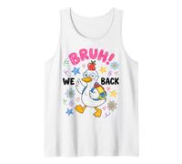 Funny Back To School Duck Bruh We Back First Day Kids Canotta