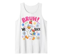 Funny Back To School Duck Bruh We Back First Day Kids Canotta