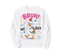 Funny Back To School Duck Bruh We Back First Day Kids Felpa
