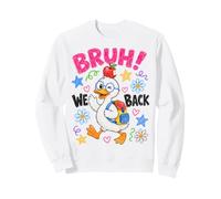 Funny Back To School Duck Bruh We Back First Day Kids Felpa