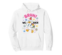 Funny Back To School Duck Bruh We Back First Day Kids Felpa con Cappuccio