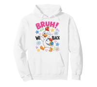 Funny Back To School Duck Bruh We Back First Day Kids Felpa con Cappuccio