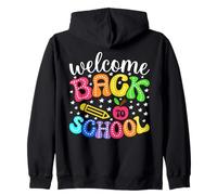 Funny Back to School Vibes for Teachers And Kids Felpa con Cappuccio