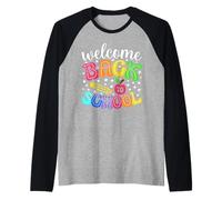 Funny Back to School Vibes for Teachers And Kids Maglia con Maniche Raglan
