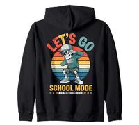 Funny Back to School Vibes Retro Skeleton School Mode Kids Felpa con Cappuccio