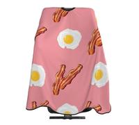 Funny Bacon And Eggs Uomo Donna Mantella Taglio Capelli Tutta Lunghezza Mantello Da Barbiere Antiaderente Mantella Parrucchiere Per Tagliare I Capelli Acconciatura Uso Domestico 168X140Cm
