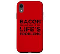 Funny Bacon Lovers - Ama il bacon Meat Eater Carnivore Humor Custodia per iPhone XR